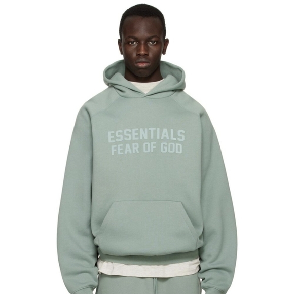 Fear of God Essentials Sycamore Green Hoodie New - Picture 2 of 7